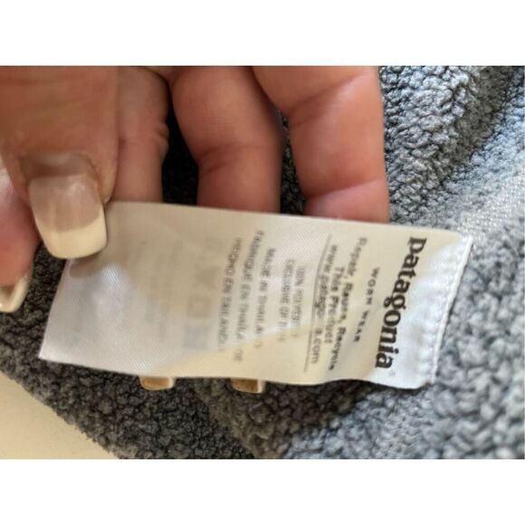 Patagonia Womens Better Sweater 1/4 Zip Pullover Sz M Stonewashed Gray Hiking - Picture 9 of 9